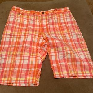 Ralph Lauren Orange Plaid Bermuda Shorts